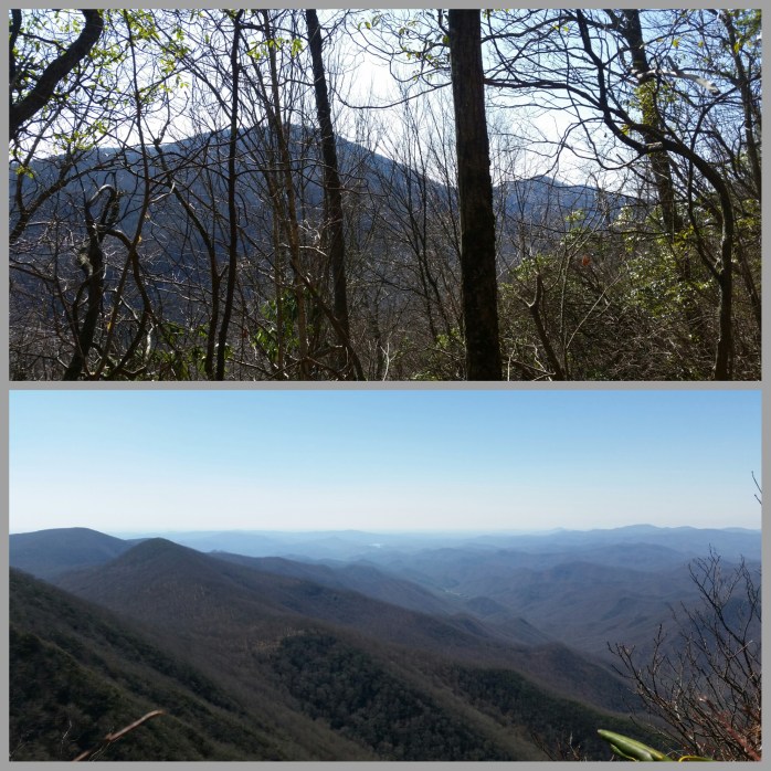 Standing Indian Mountain from the side and view from the top.