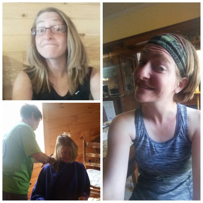 Short hair, the trees don't care. Thanks to One Way Ministries for their amazing blessings to the hikers!!