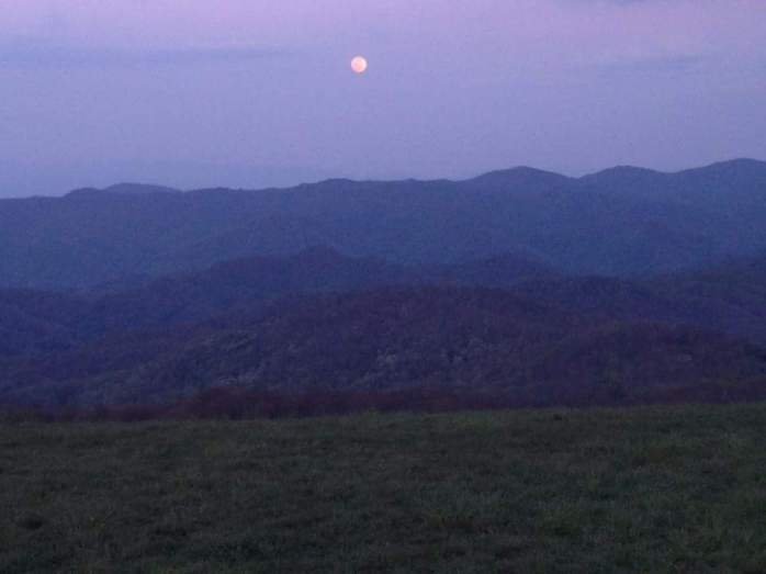 Full moon over Max Patch