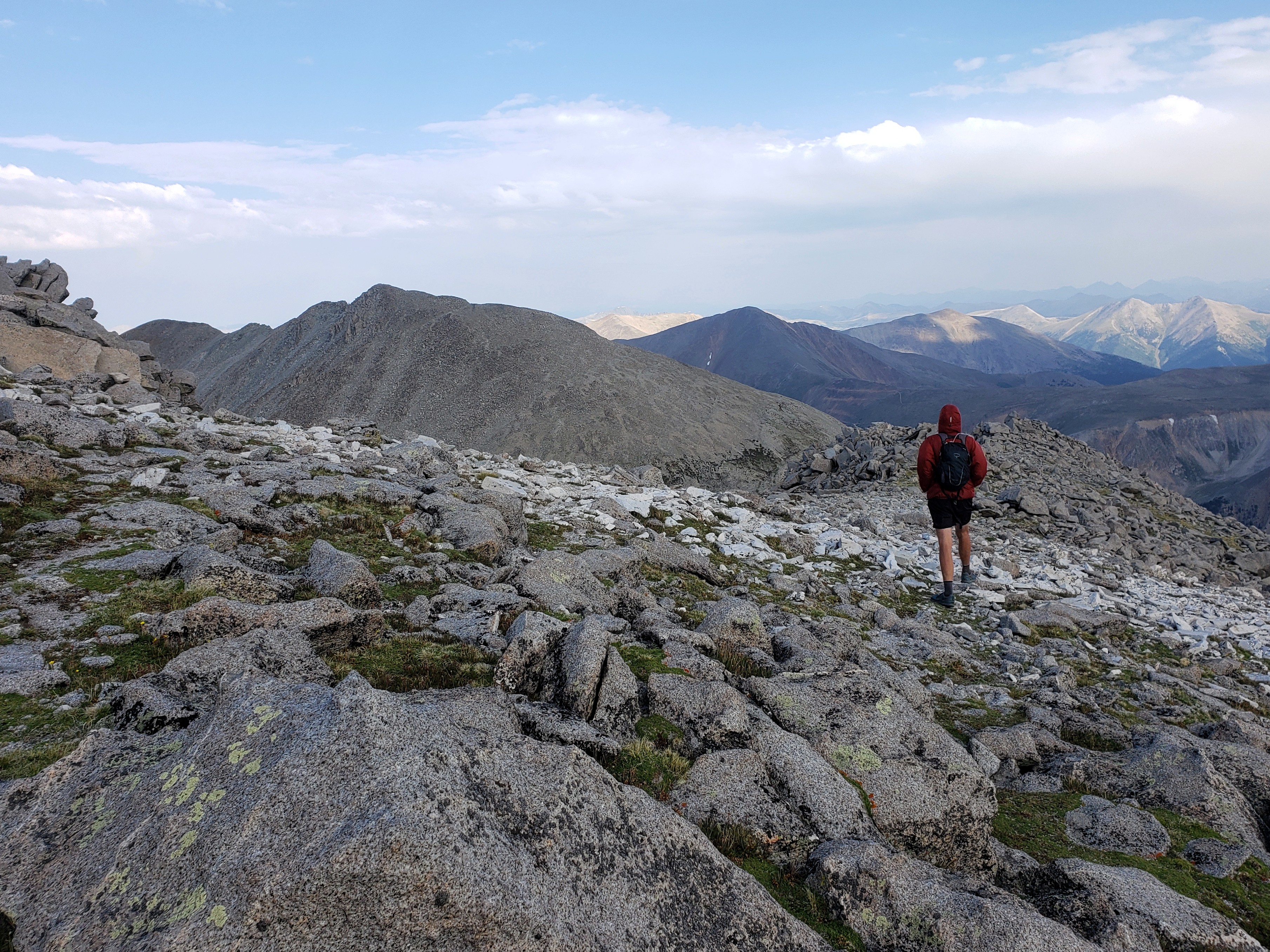 Heading towards Tabeguache Peak from Mt Shavano