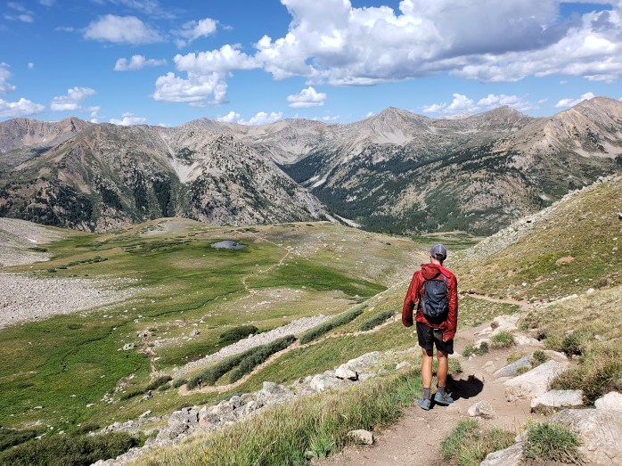 Heading down Huron Peak's main trail