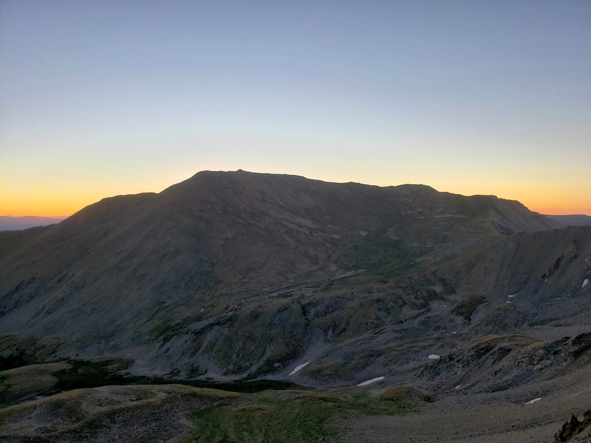 Sunrise behind Mt Belford