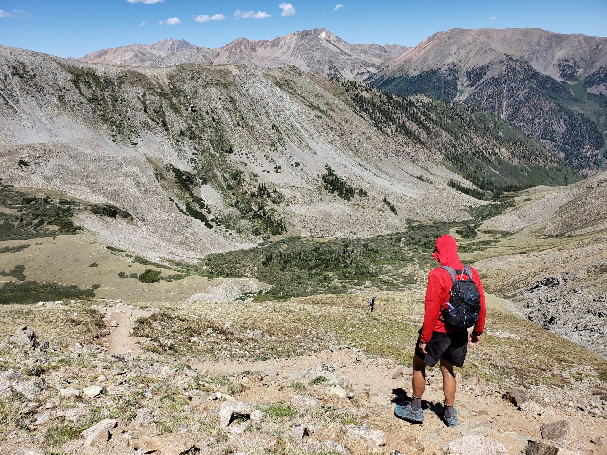 Heading down Mt Belford